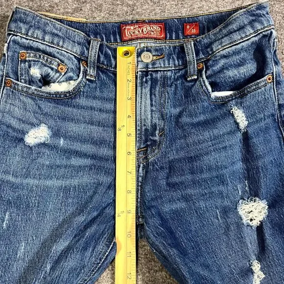 Lucky Brand Jeans Womens 0/25 Sienna Slim Boyfriend Blue Denim Casual Distressed - Picture 9 of 11